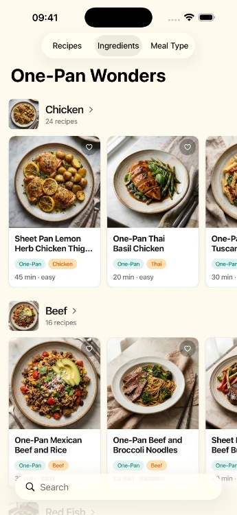 Cookbooks screen in Buttter
